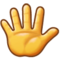 Hand with Fingers Splayed emoji on Samsung